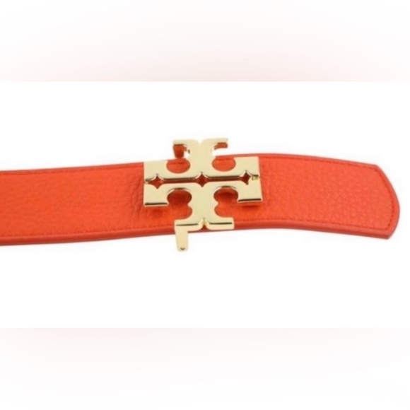 NWT Authentic Luxury Minimalist Tory Burch 1 1/2" Reversible Logo Belt - Picture 3 of 16